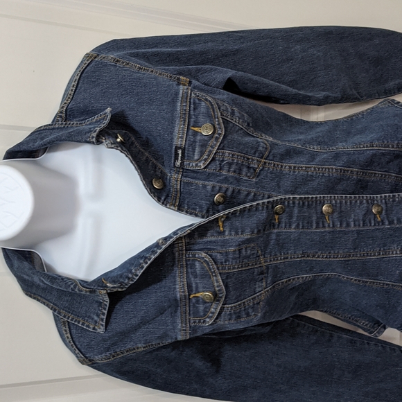 Faconnable Cotton Blend Button Up Fitted Jean Jacket Made in Macau XS - Picture 5 of 6